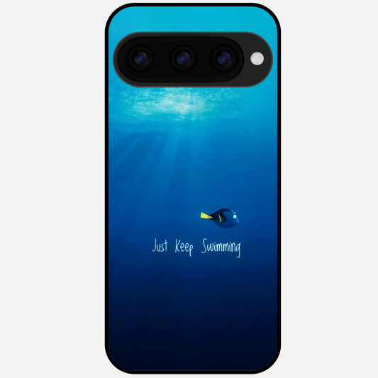  Just Keep Swimming Glass Case For Google Pixel 11 Pro XL back cover – full design glossy printed glass finish