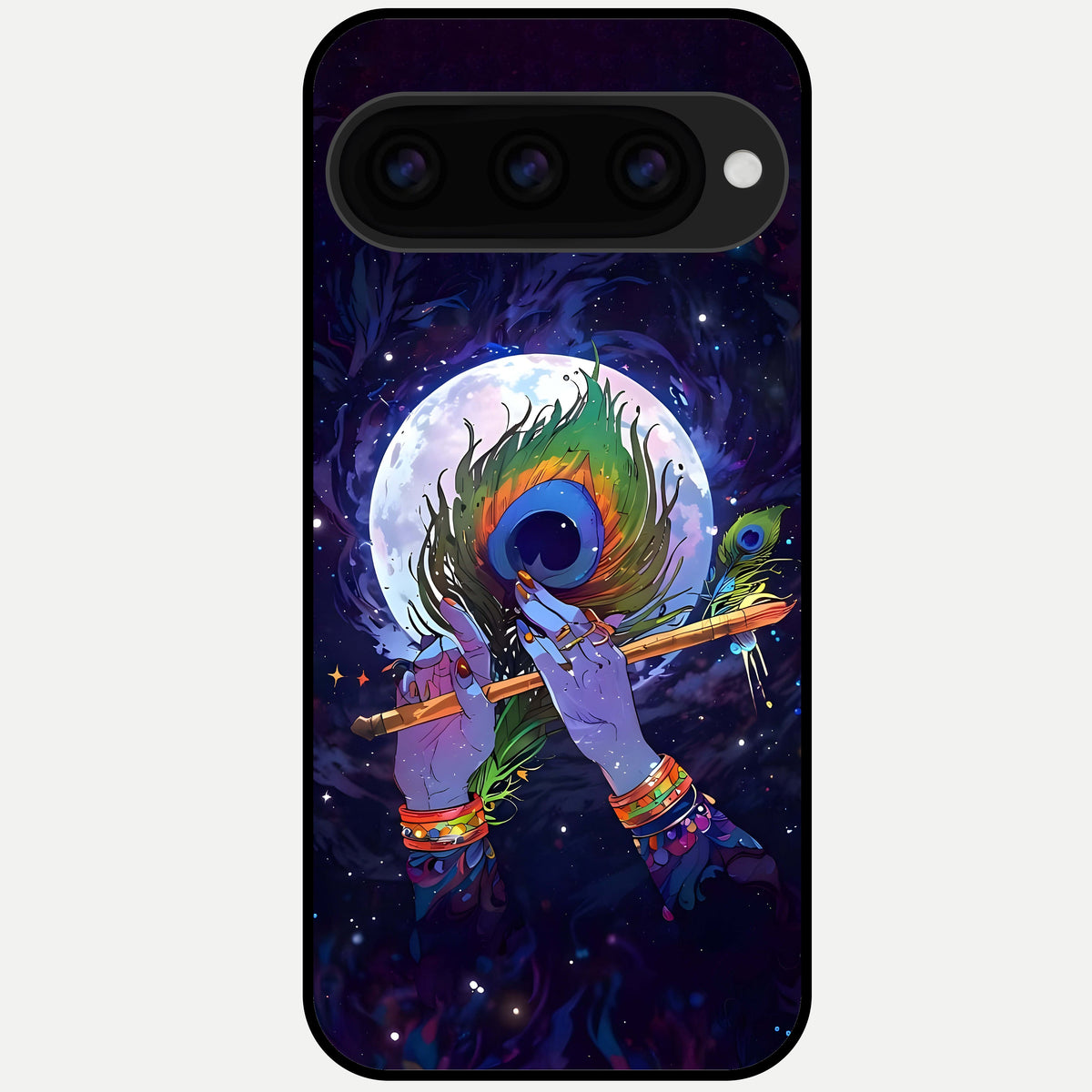  Krishna Hands Art Glass Case For Google Pixel 11 Pro XL back cover – full design glossy printed glass finish