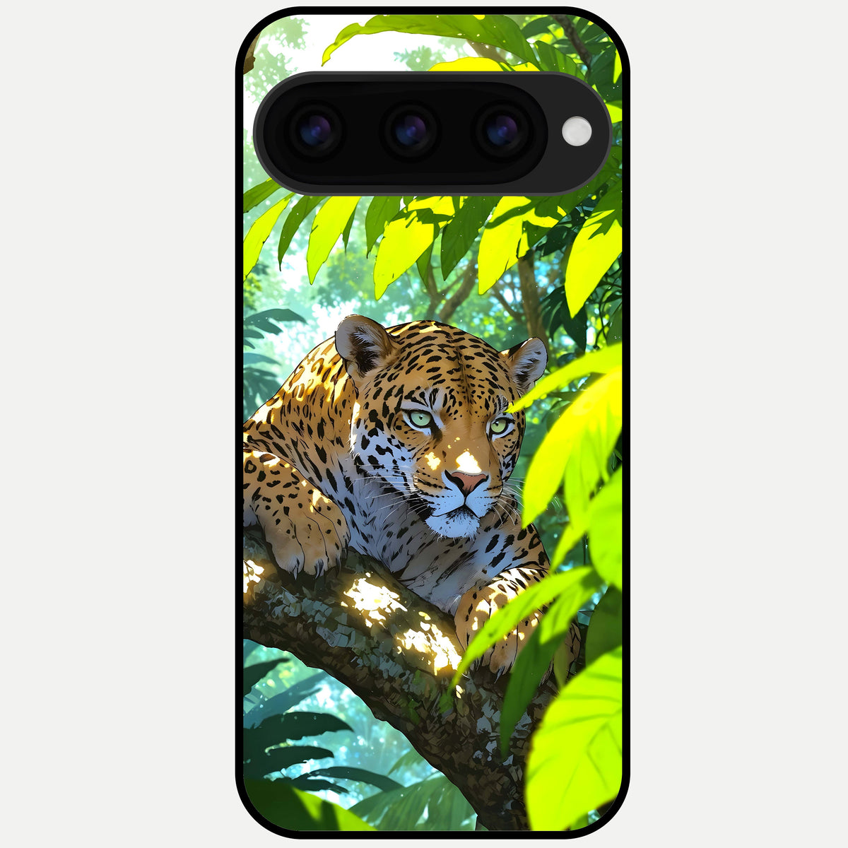  Leopard in Jungle Glass Case For Google Pixel 11 Pro XL back cover – full design glossy printed glass finish