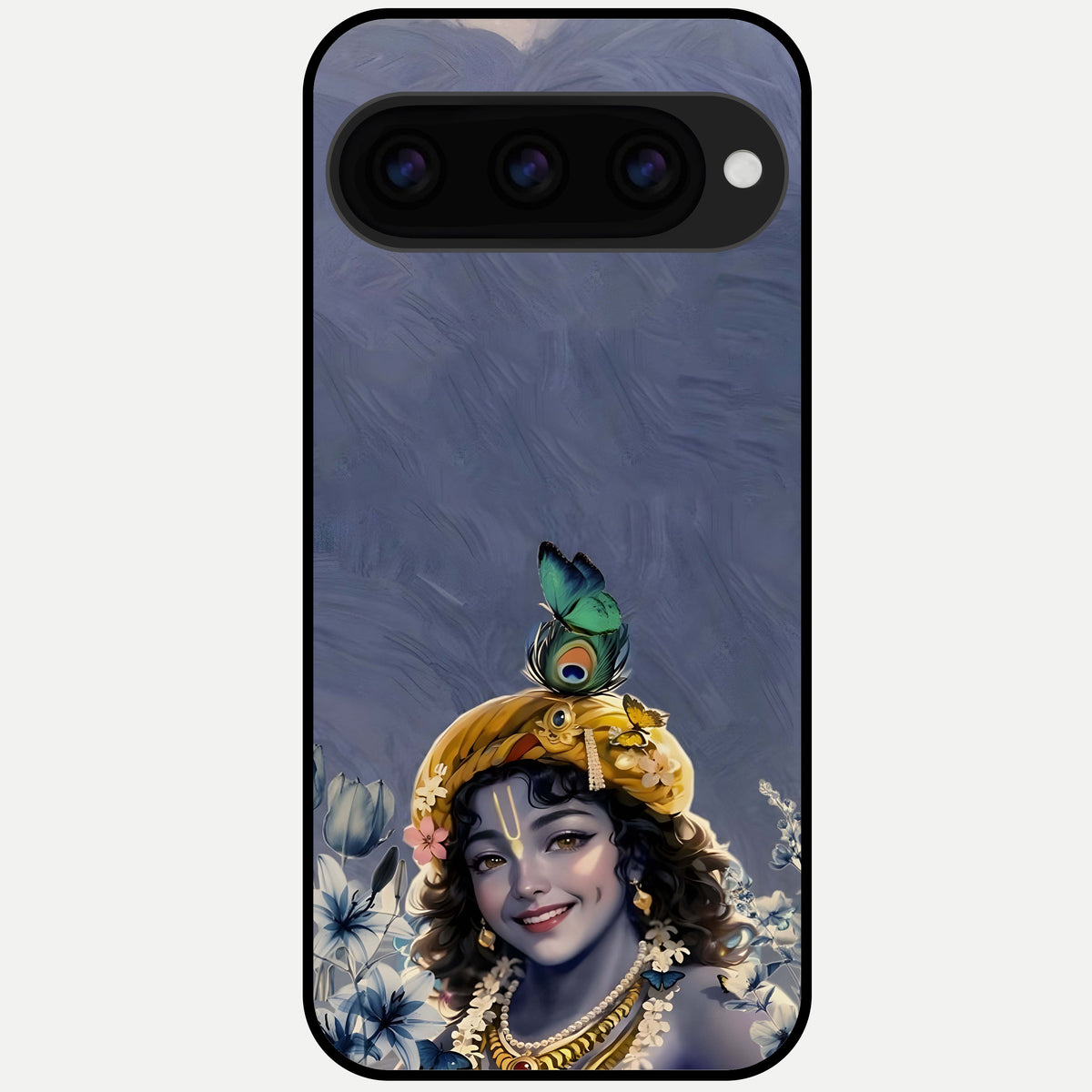  Lord Krishna Glass Case For Google Pixel 11 Pro XL back cover – full design glossy printed glass finish