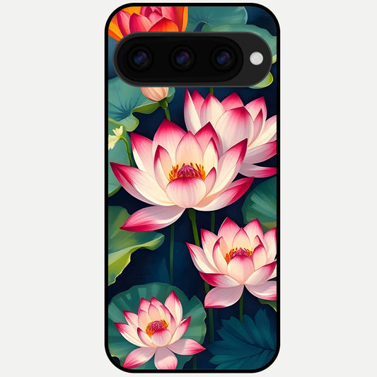  Lotus Dream Serenity Glass Case For Google Pixel 11 Pro XL back cover – full design glossy printed glass finish
