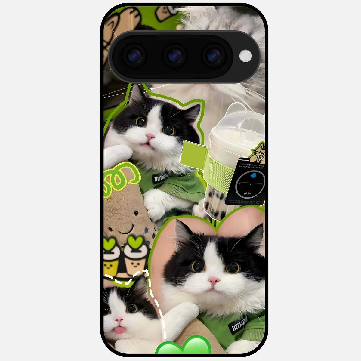  Matcha Cats Mood Glass Case For Google Pixel 11 Pro XL back cover – full design glossy printed glass finish