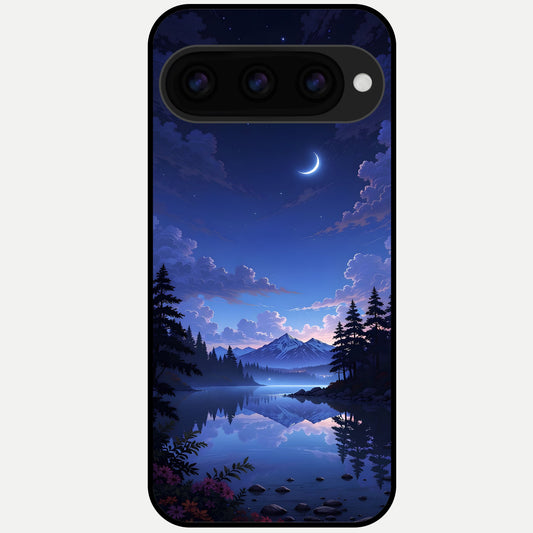  Midnight Lake Peace Glass Case For Google Pixel 11 Pro XL back cover – full design glossy printed glass finish