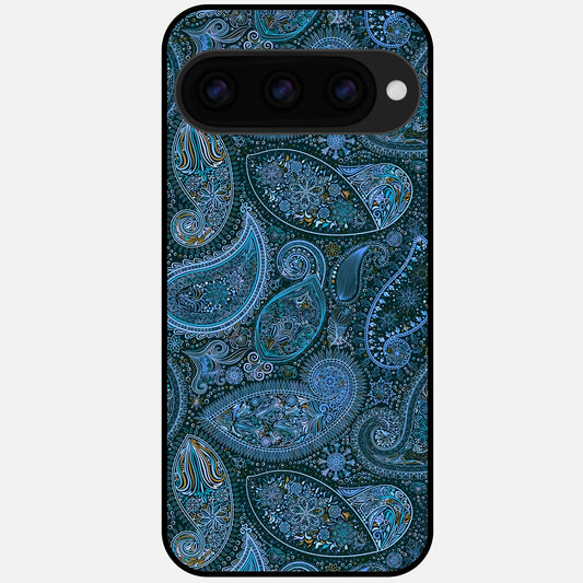  Midnight Paisley Glow Glass Case For Google Pixel 11 Pro XL back cover – full design glossy printed glass finish