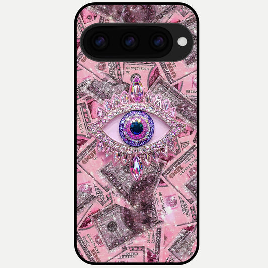  Money Eye Luxe Glass Case For Google Pixel 11 Pro XL back cover – full design glossy printed glass finish