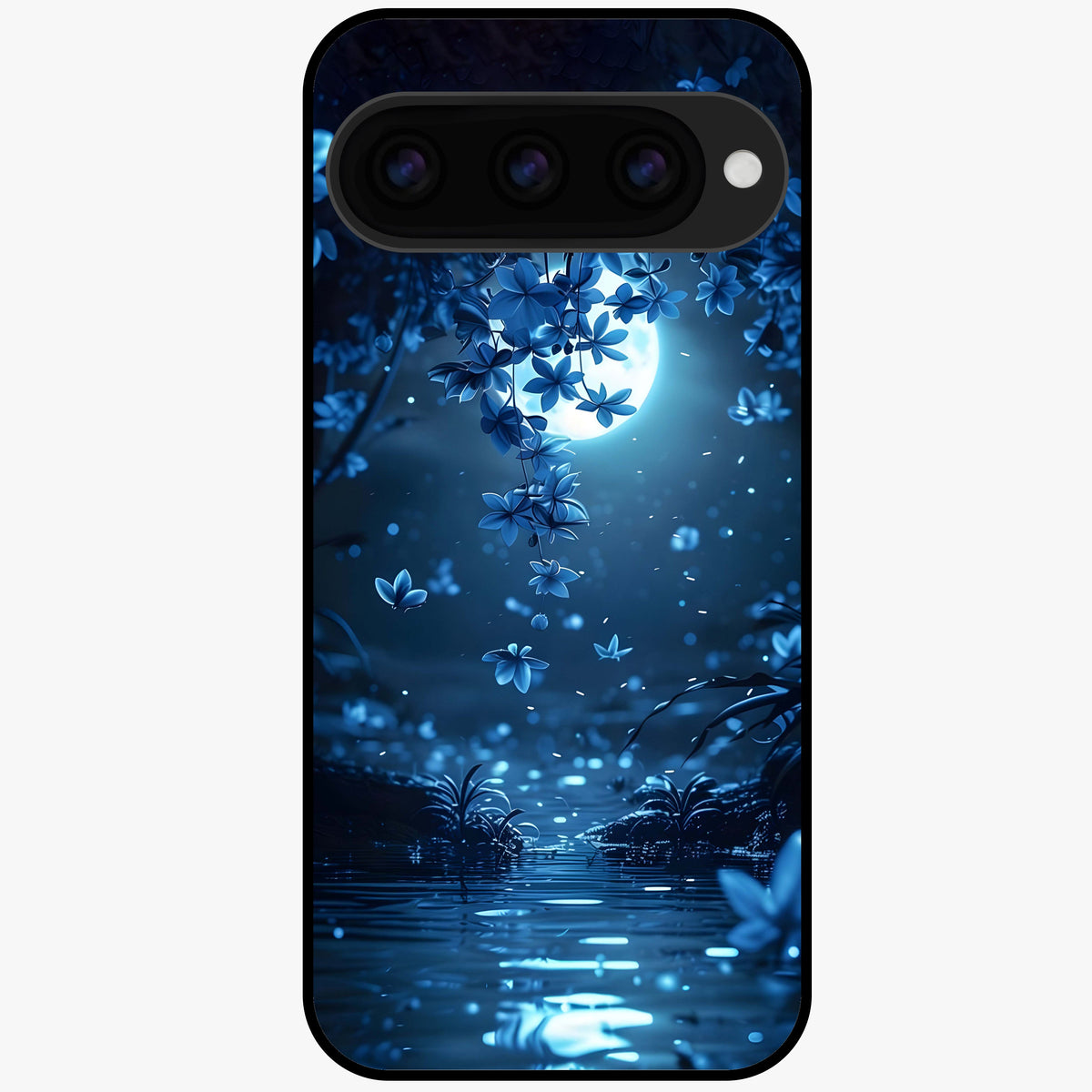  Moonlight Petal Dream Glass Case For Google Pixel 11 Pro XL back cover – full design glossy printed glass finish