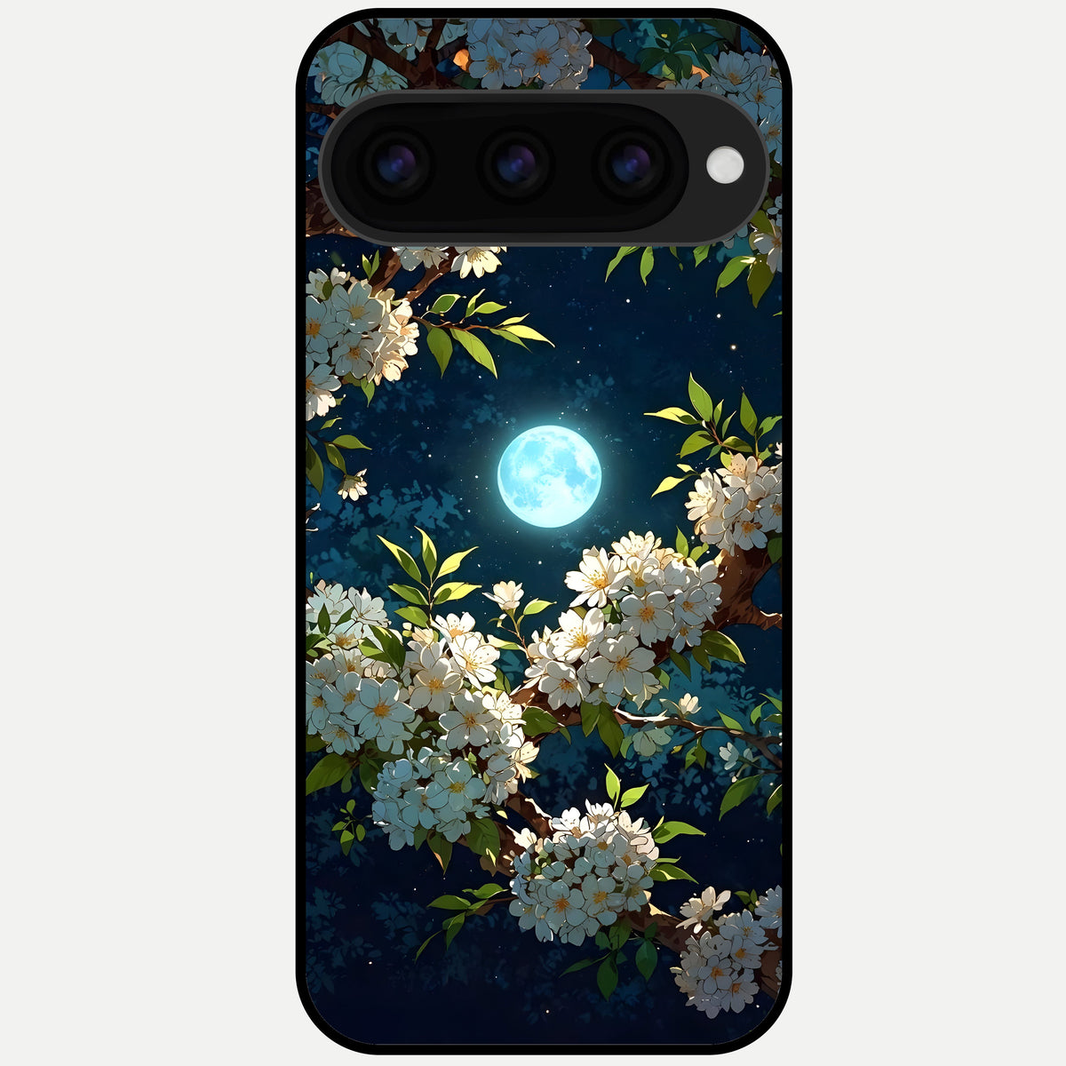  Moonlit Blossom Dream Glass Case For Google Pixel 11 Pro XL back cover – full design glossy printed glass finish
