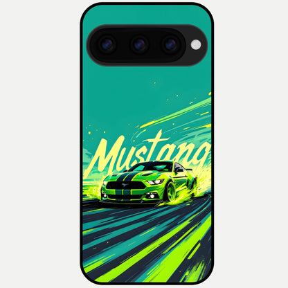  Mustang Bang Glass Case For Google Pixel 11 Pro XL back cover – full design glossy printed glass finish
