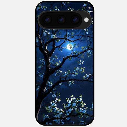  Mystic Floral Night Glass Case For Google Pixel 11 Pro XL back cover – full design glossy printed glass finish