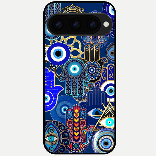  Mystic Palm Guard Glass Case For Google Pixel 11 Pro XL back cover – full design glossy printed glass finish