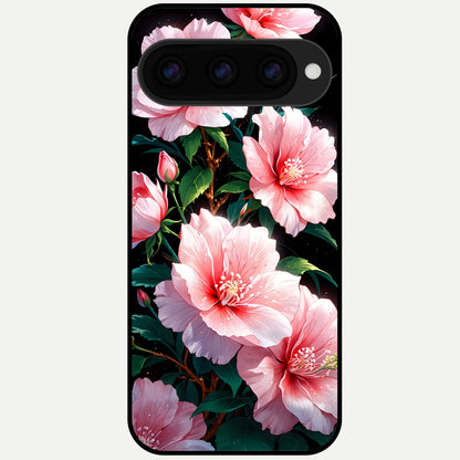  Peach Flower Glass Case For Google Pixel 11 Pro XL back cover – full design glossy printed glass finish