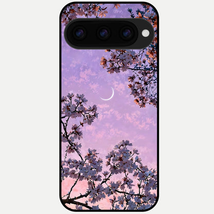  Purple Serenity Moon Glass Case For Google Pixel 11 Pro XL back cover – full design glossy printed glass finish