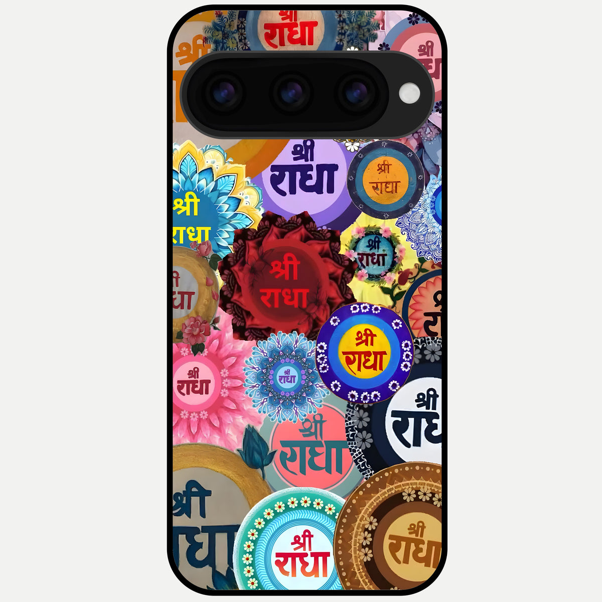  Radha Divine Bloom Glass Case For Google Pixel 11 Pro XL back cover – full design glossy printed glass finish