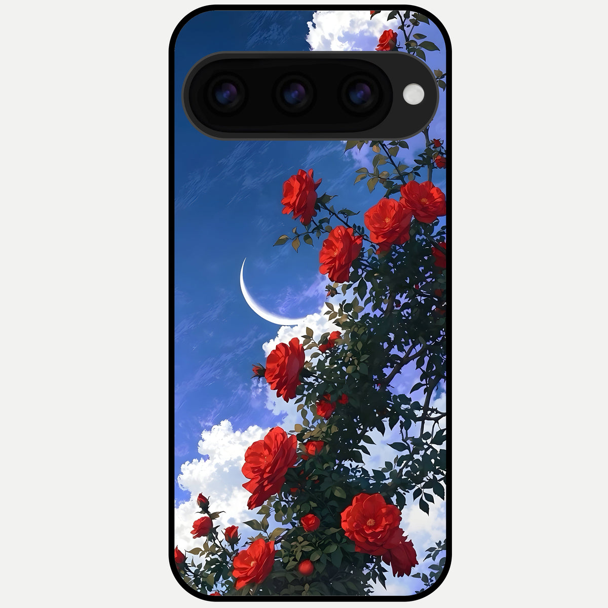  Rose Drift Flowers Glass Case For Google Pixel 11 Pro XL back cover – full design glossy printed glass finish