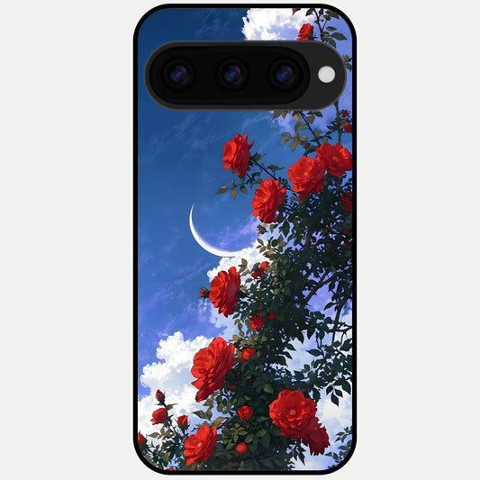  Rose Drift Flowers Glass Case For Google Pixel 11 Pro XL back cover – full design glossy printed glass finish