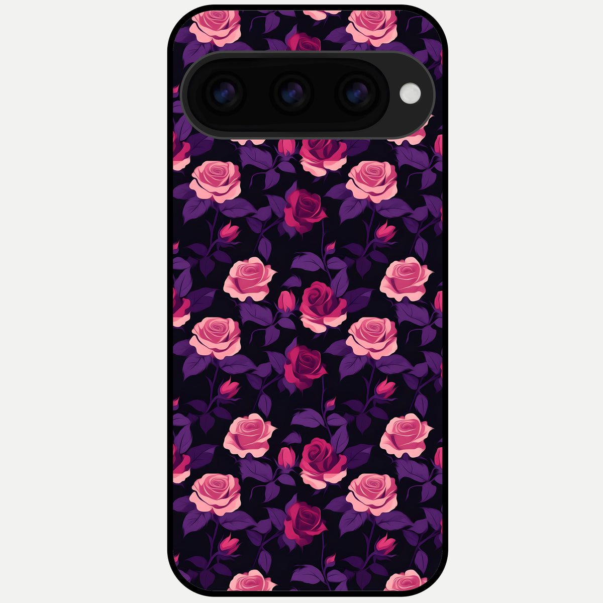  Rose Garden Twilight Glass Case For Google Pixel 11 Pro XL back cover – full design glossy printed glass finish