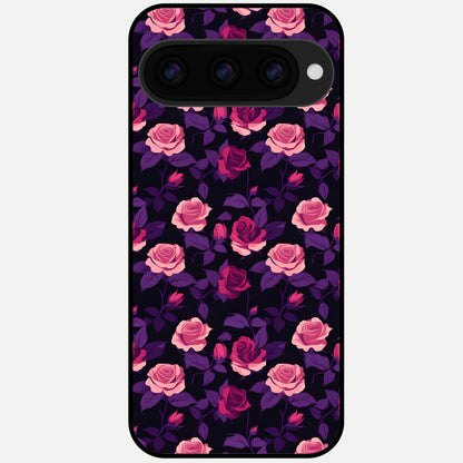  Rose Garden Twilight Glass Case For Google Pixel 11 Pro XL back cover – full design glossy printed glass finish