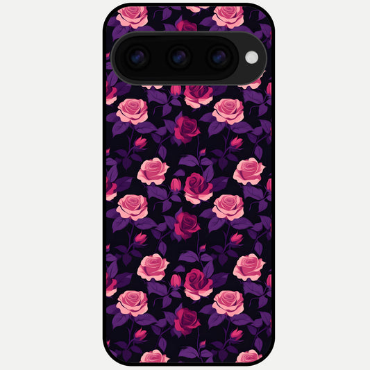  Rose Garden Twilight Glass Case For Google Pixel 11 Pro XL back cover – full design glossy printed glass finish