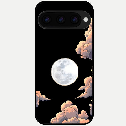 Shade Cloud Moon Glass Case For Google Pixel 11 Pro XL back cover – full design glossy printed glass finish