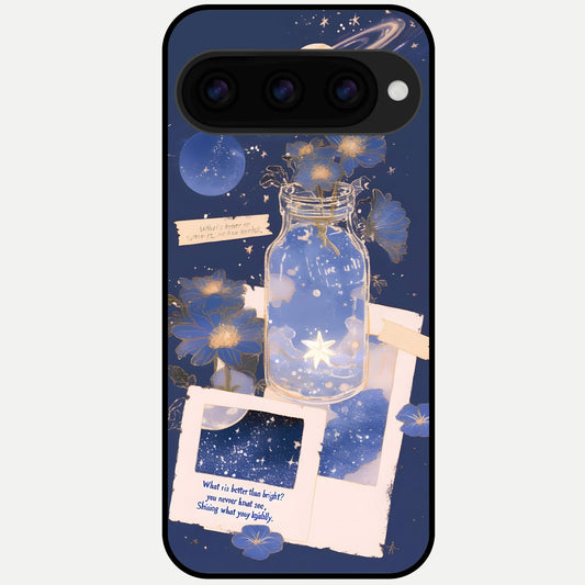  Starlit Cosmic Jar Glass Case For Google Pixel 11 Pro XL back cover – full design glossy printed glass finish
