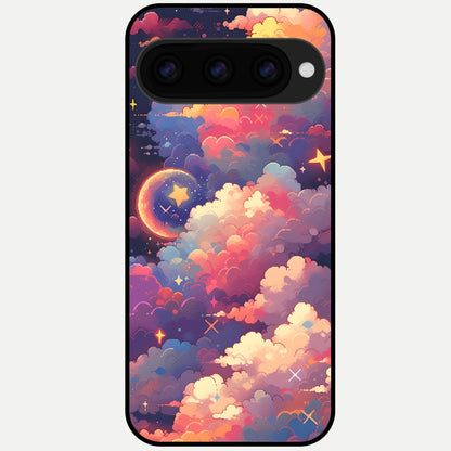  Starlit Dream Clouds Glass Case For Google Pixel 11 Pro XL back cover – full design glossy printed glass finish