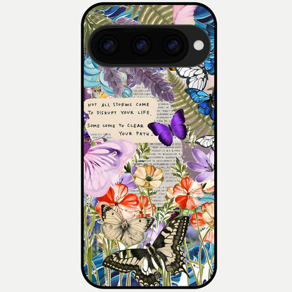  Storm Path Bloom Glass Case For Google Pixel 11 Pro XL back cover – full design glossy printed glass finish