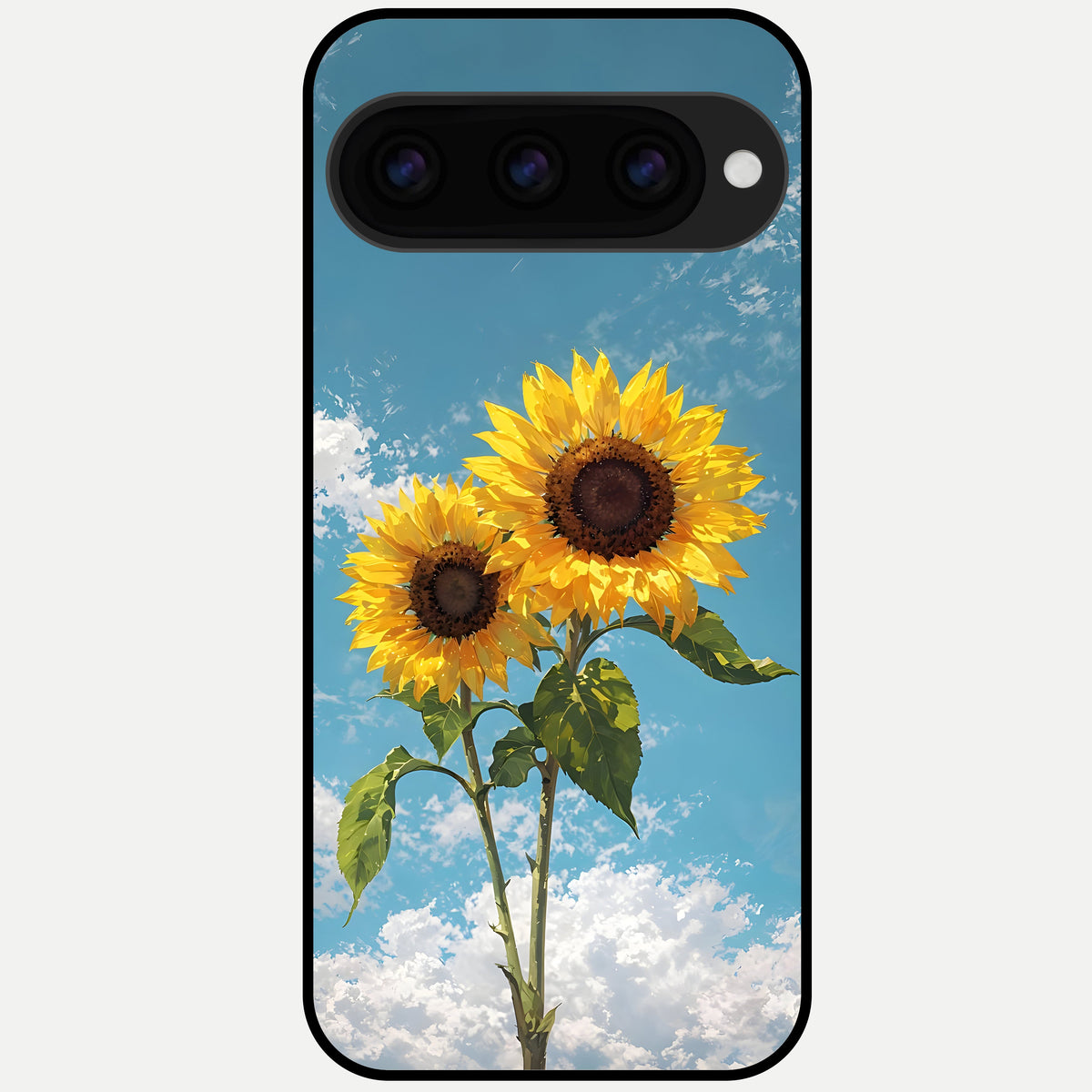  Sunlit Daisy Glow Glass Case For Google Pixel 11 Pro XL back cover – full design glossy printed glass finish