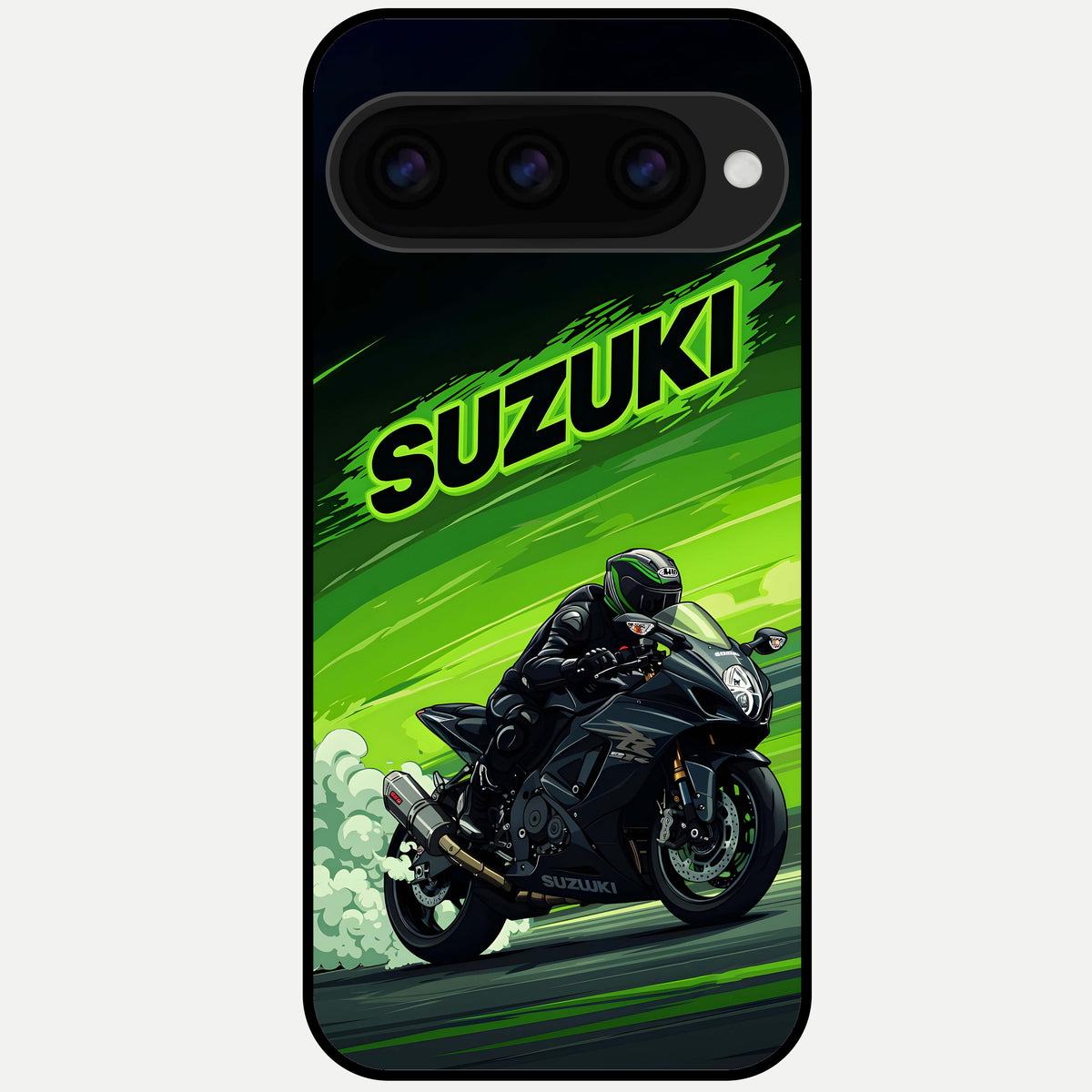  Suzuki Speed Beast Glass Case For Google Pixel 11 Pro XL back cover – full design glossy printed glass finish