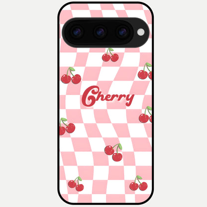  Sweet Cherry Vibes Glass Case For Google Pixel 11 Pro XL back cover – full design glossy printed glass finish