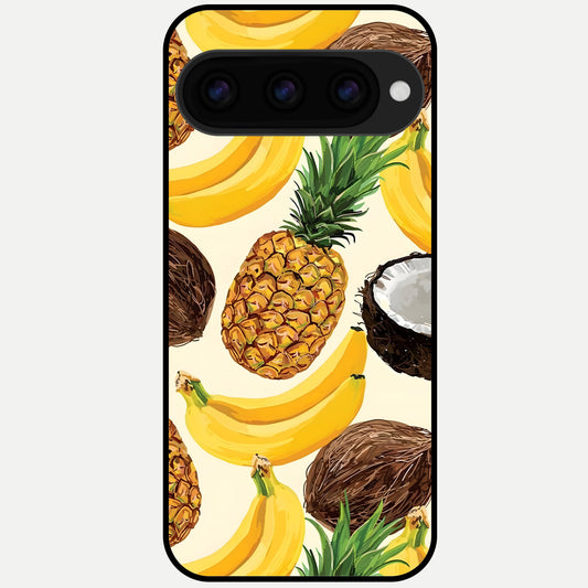  Tropical Fruit Mood Glass Case For Google Pixel 11 Pro XL back cover – full design glossy printed glass finish