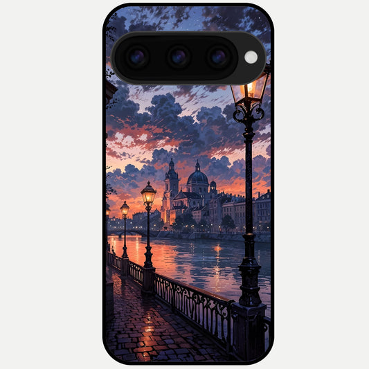  Twilight River Lights Glass Case For Google Pixel 11 Pro XL back cover – full design glossy printed glass finish