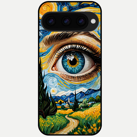  Van Gogh Eye Glass Case For Google Pixel 11 Pro XL back cover – full design glossy printed glass finish