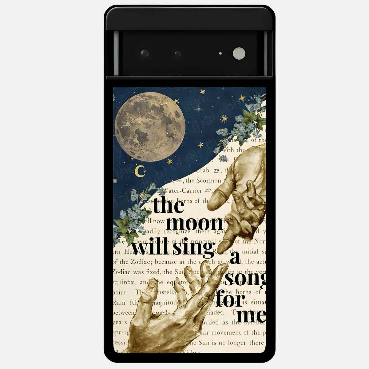  Aesthetic Divine Glass Case For Google Pixel 6A back cover – full design glossy printed glass finish