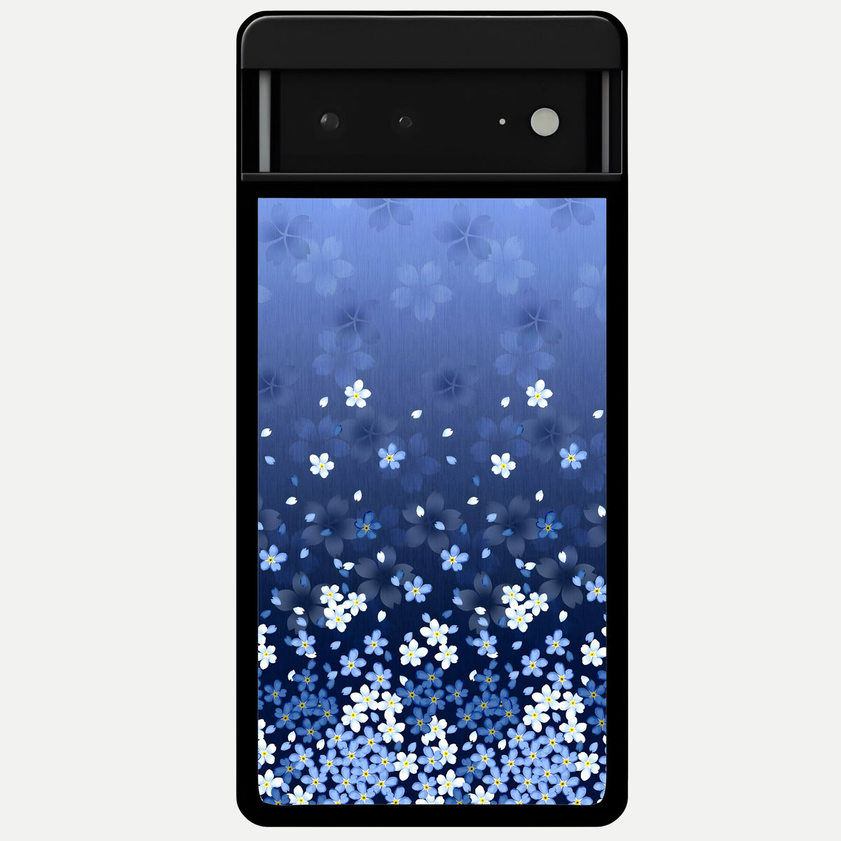  Blue Starry Glass Case For Google Pixel 6A back cover – full design glossy printed glass finish