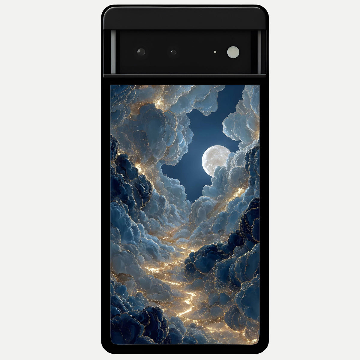  Celestial Cloud Road Glass Case For Google Pixel 6A back cover – full design glossy printed glass finish