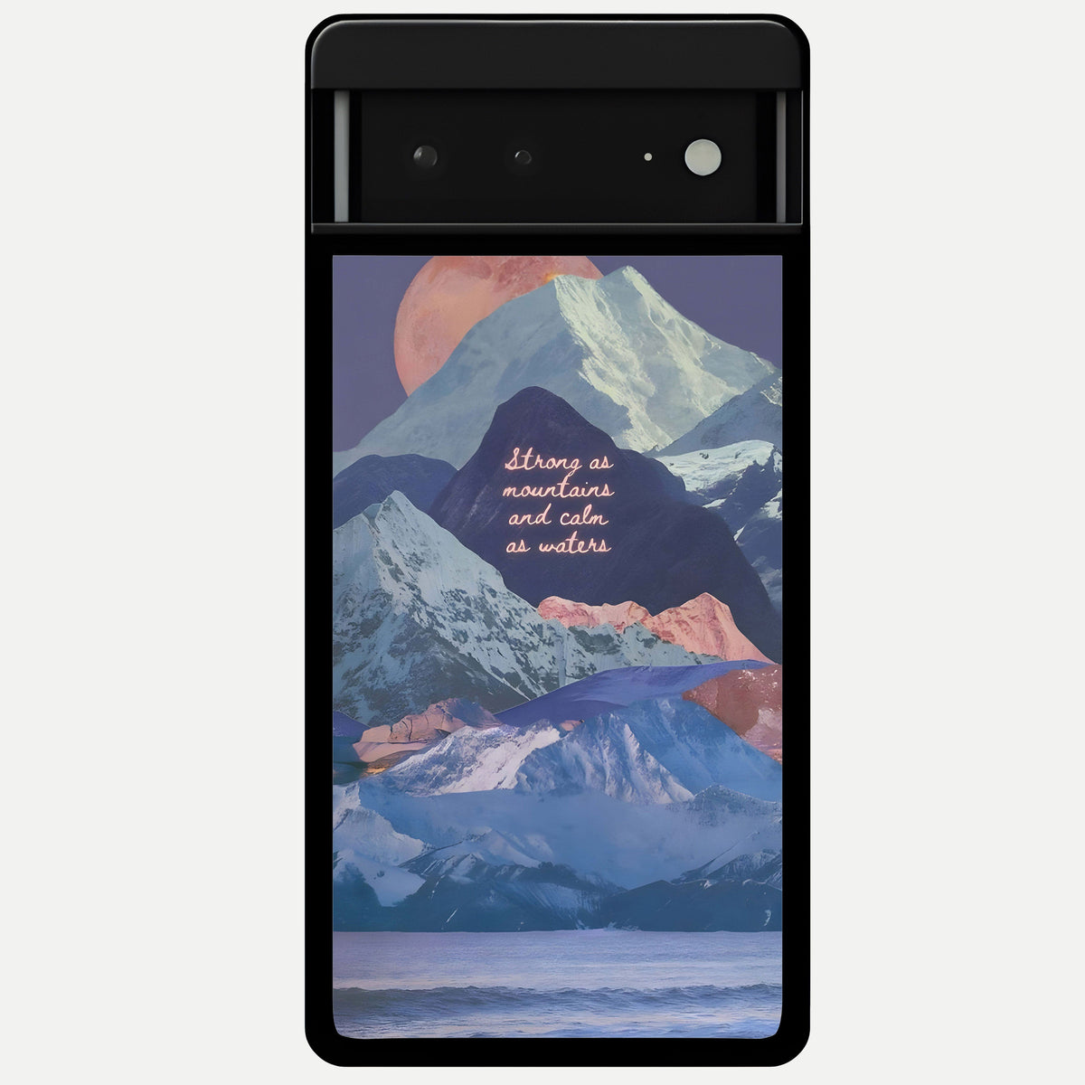  Celestial Mountain Calm Glass Case For Google Pixel 6A back cover – full design glossy printed glass finish