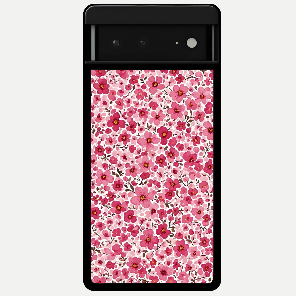  Cherry Blossom Charm Glass Case For Google Pixel 6A back cover – full design glossy printed glass finish