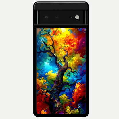  Colorful Soda Bottles Glass Case For Google Pixel 6A back cover – full design glossy printed glass finish