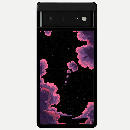  Cosmic Cloud Journey Glass Case For Google Pixel 6A back cover – full design glossy printed glass finish