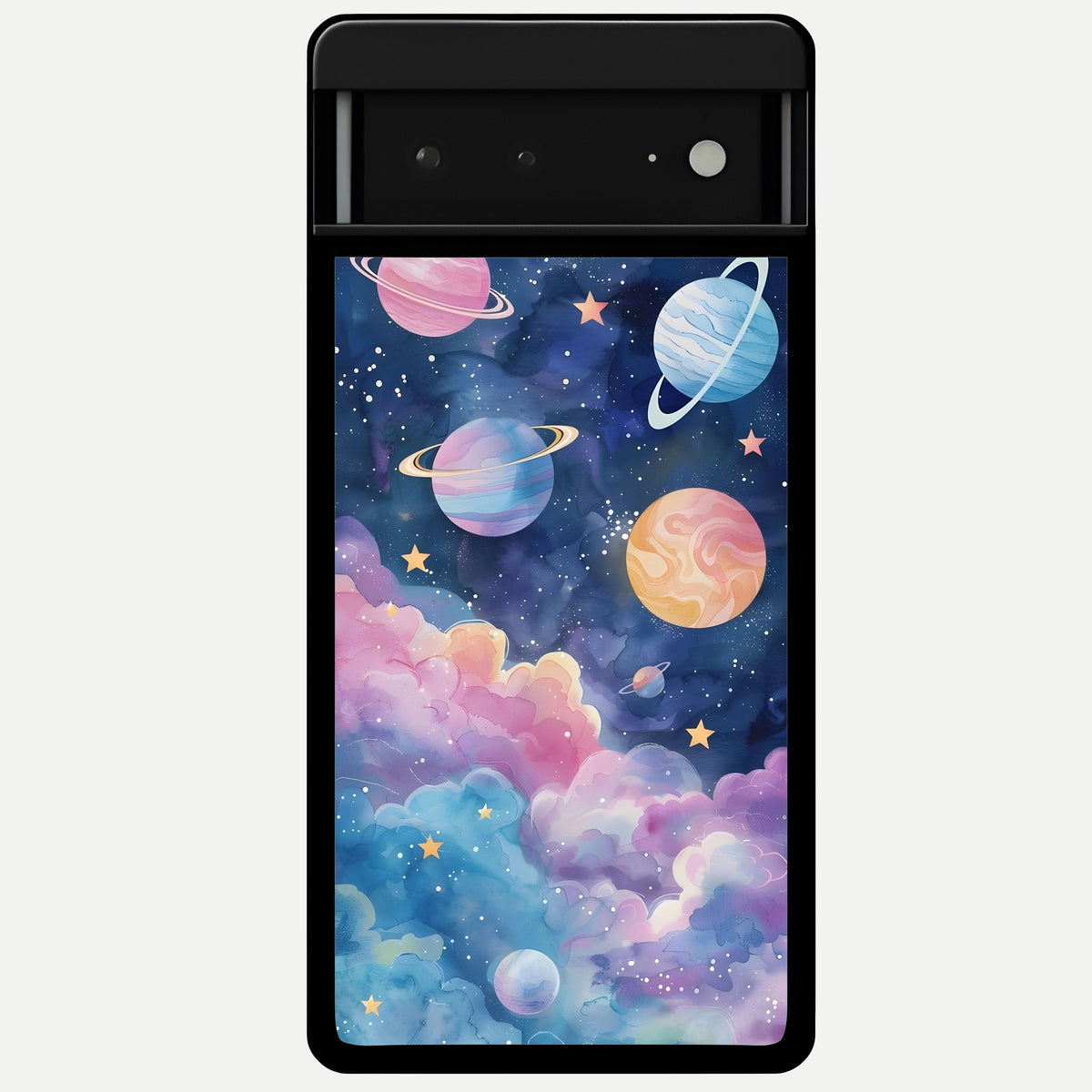  Cosmic Planet Dreams Glass Case For Google Pixel 6A back cover – full design glossy printed glass finish