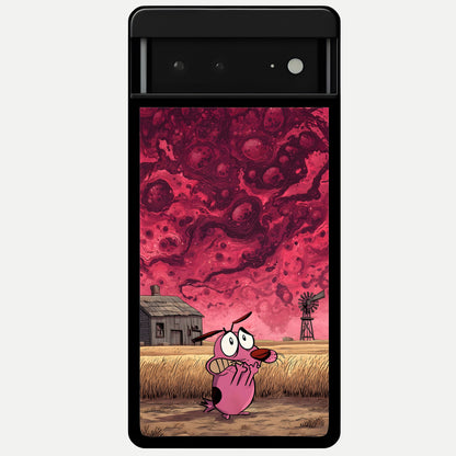  Courage Under Sky Glass Case For Google Pixel 6A back cover – full design glossy printed glass finish