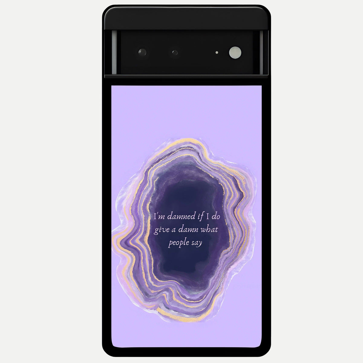  Damned People Quote Glass Case For Google Pixel 6A back cover – full design glossy printed glass finish