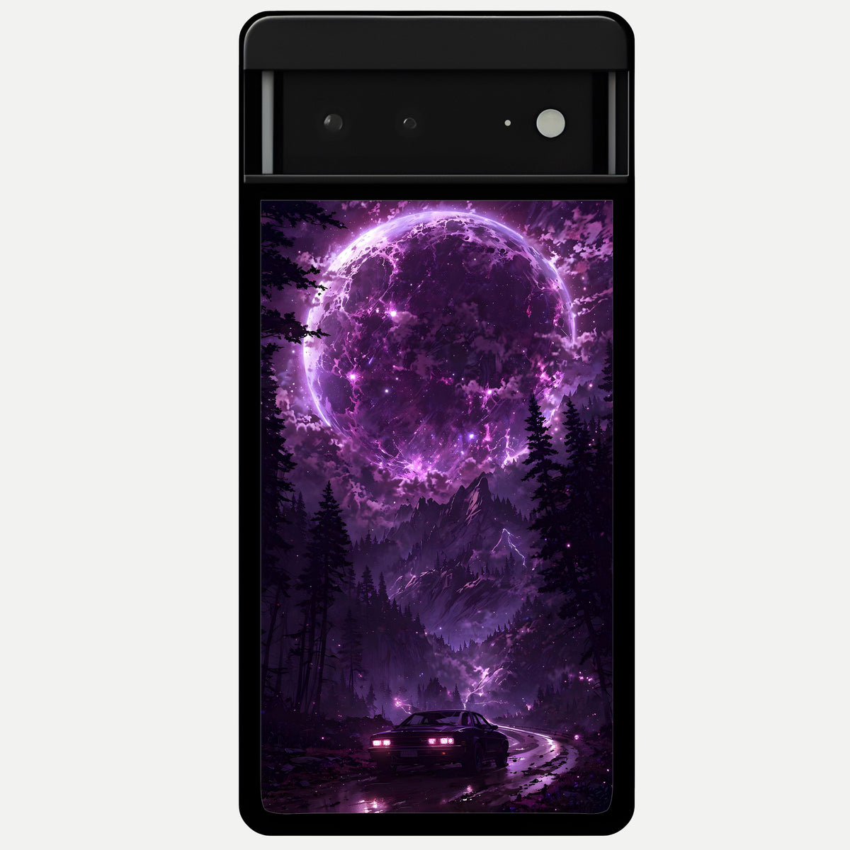  Eternal Cosmic Drive Glass Case For Google Pixel 6A back cover – full design glossy printed glass finish