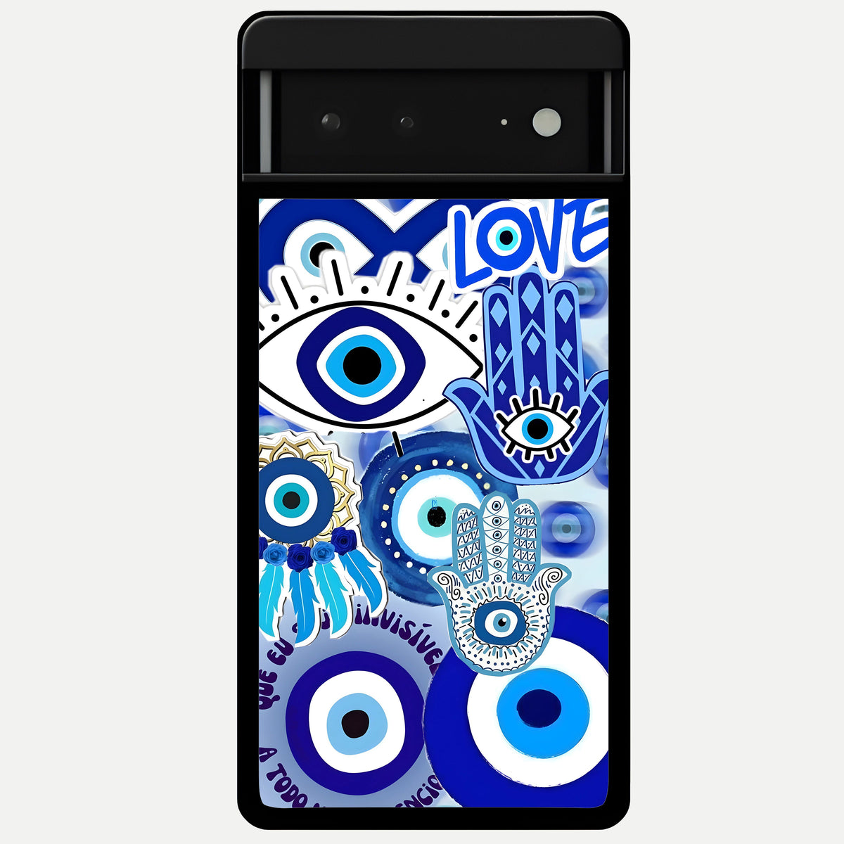  Evil Eyes Dream Glass Case For Google Pixel 6A back cover – full design glossy printed glass finish