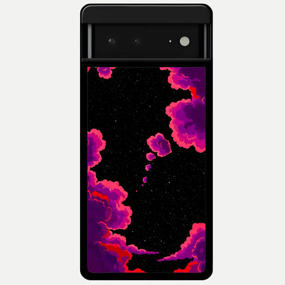  Galaxy Dream Frame Glass Case For Google Pixel 6A back cover – full design glossy printed glass finish