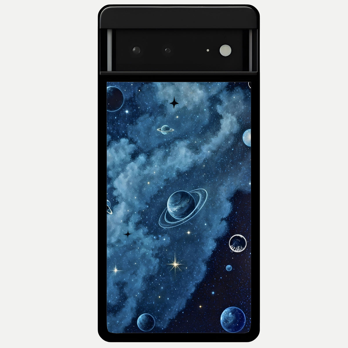  Galaxy Dream Space Glass Case For Google Pixel 6A back cover – full design glossy printed glass finish