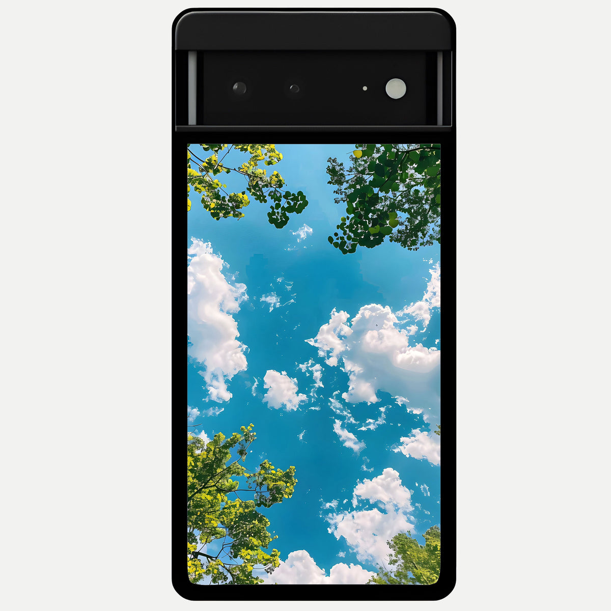  Green Moon Energy Glass Case For Google Pixel 6A back cover – full design glossy printed glass finish