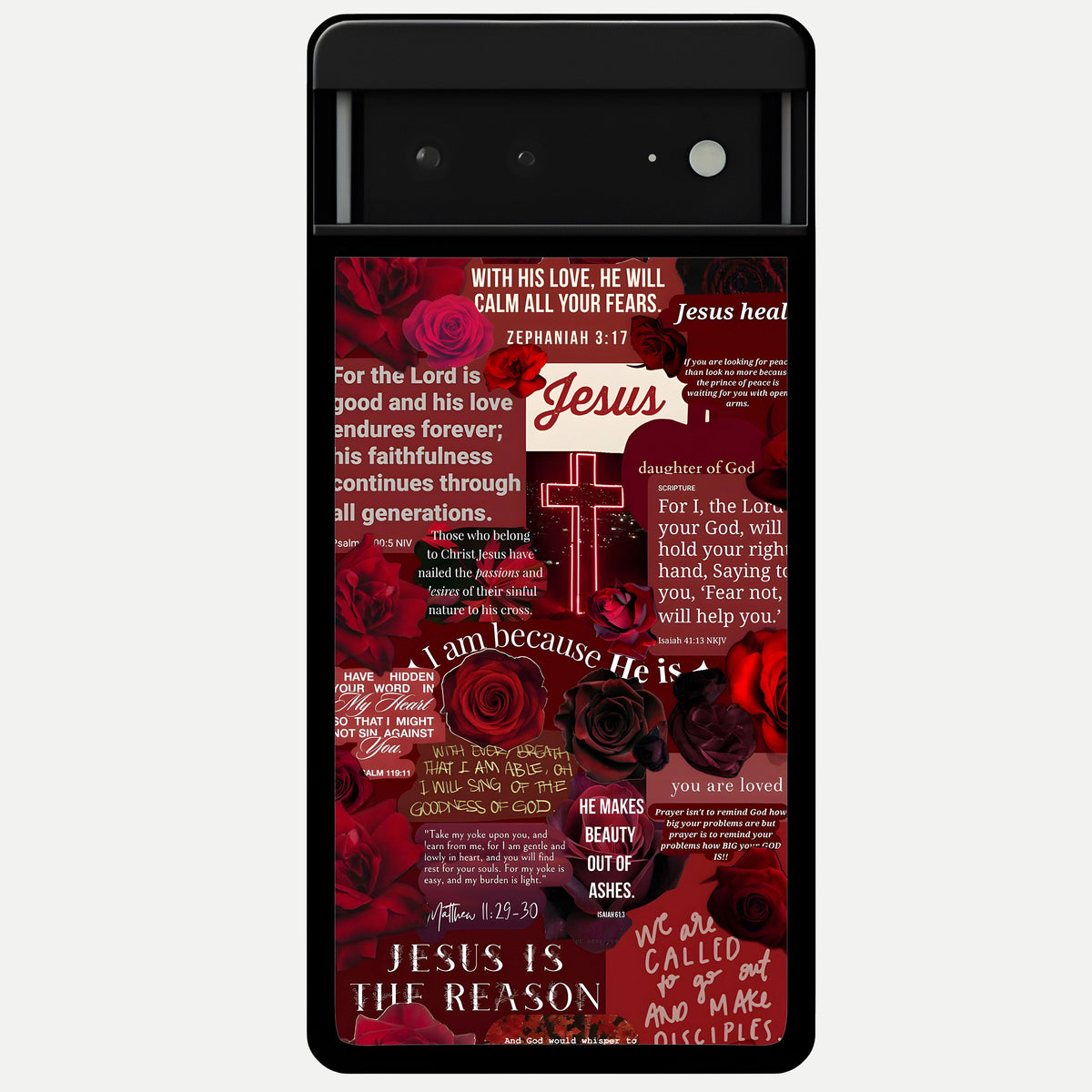  Jesus Love Heals Glass Case For Google Pixel 6A back cover – full design glossy printed glass finish