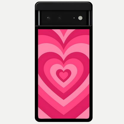  Layered Love Hearts Glass Case For Google Pixel 6A back cover – full design glossy printed glass finish
