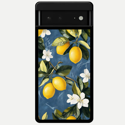  Lemon Dream Garden Glass Case For Google Pixel 6A back cover – full design glossy printed glass finish